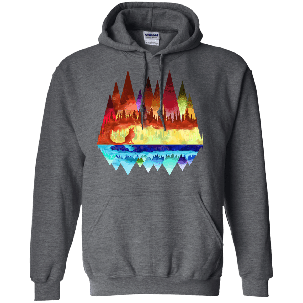 Sweatshirts Dark Heather / S Mirrored Range Pullover Hoodie