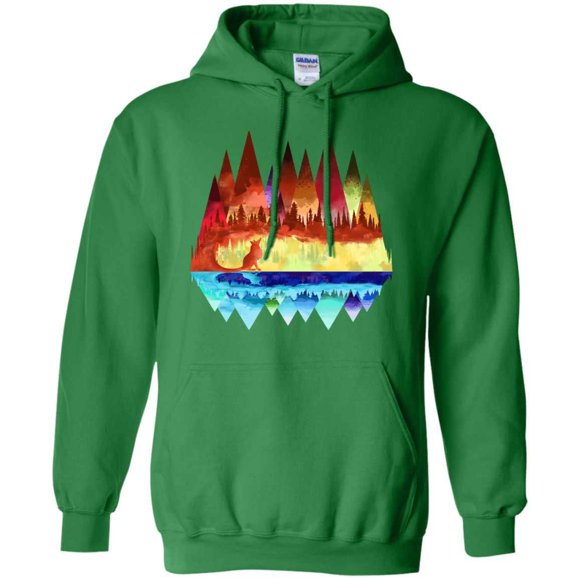 Sweatshirts Irish Green / S Mirrored Range Pullover Hoodie