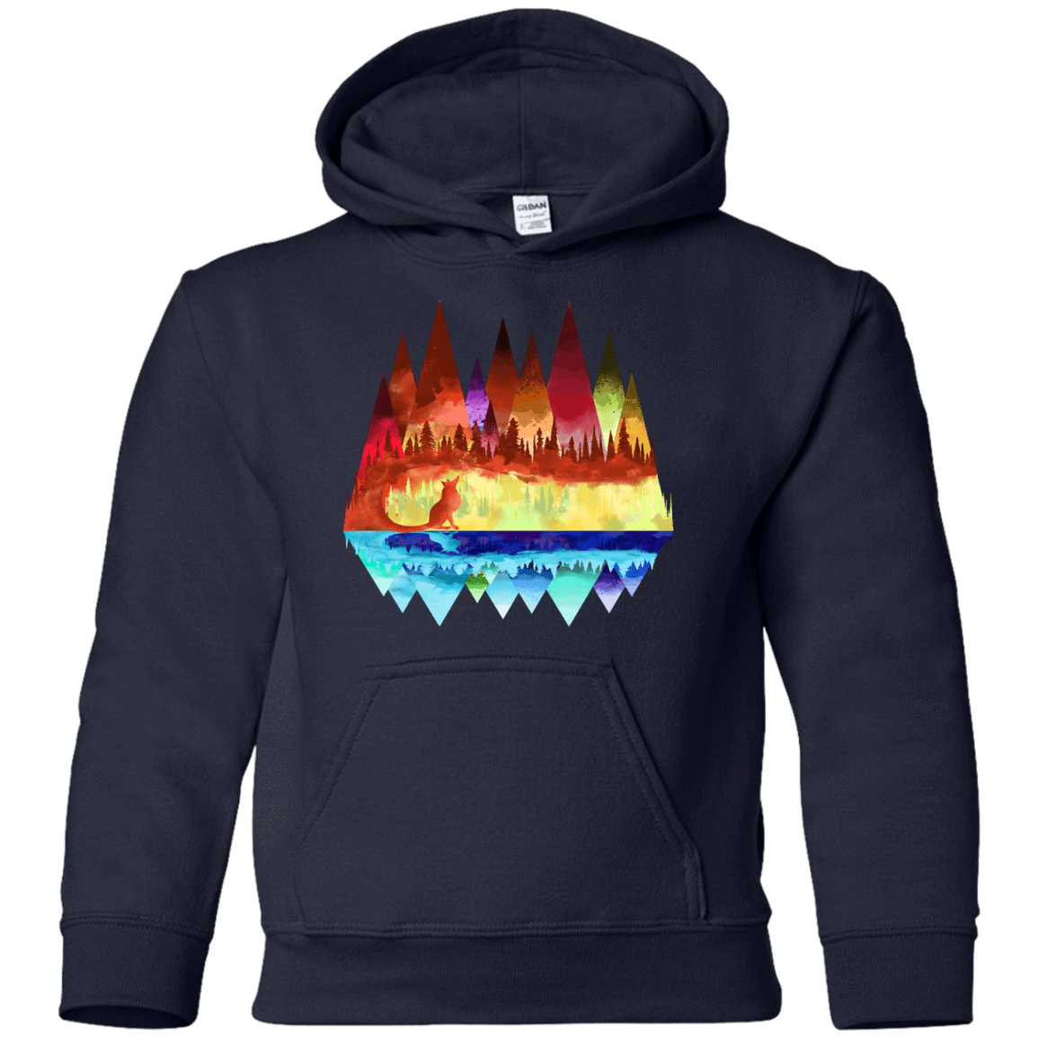 Sweatshirts Navy / YS Mirrored Range Youth Hoodie