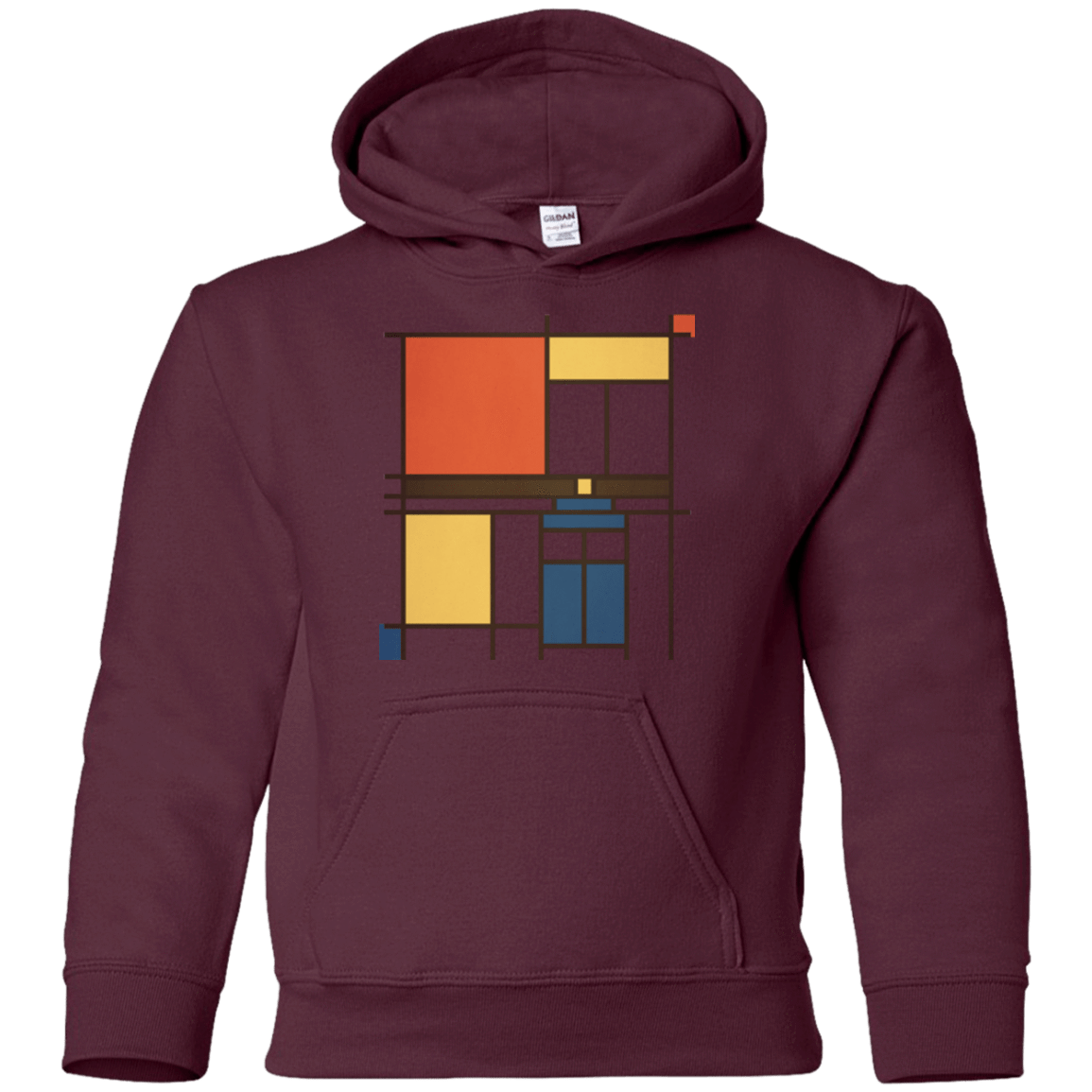 Sweatshirts Maroon / YS Mondrian Who Youth Hoodie