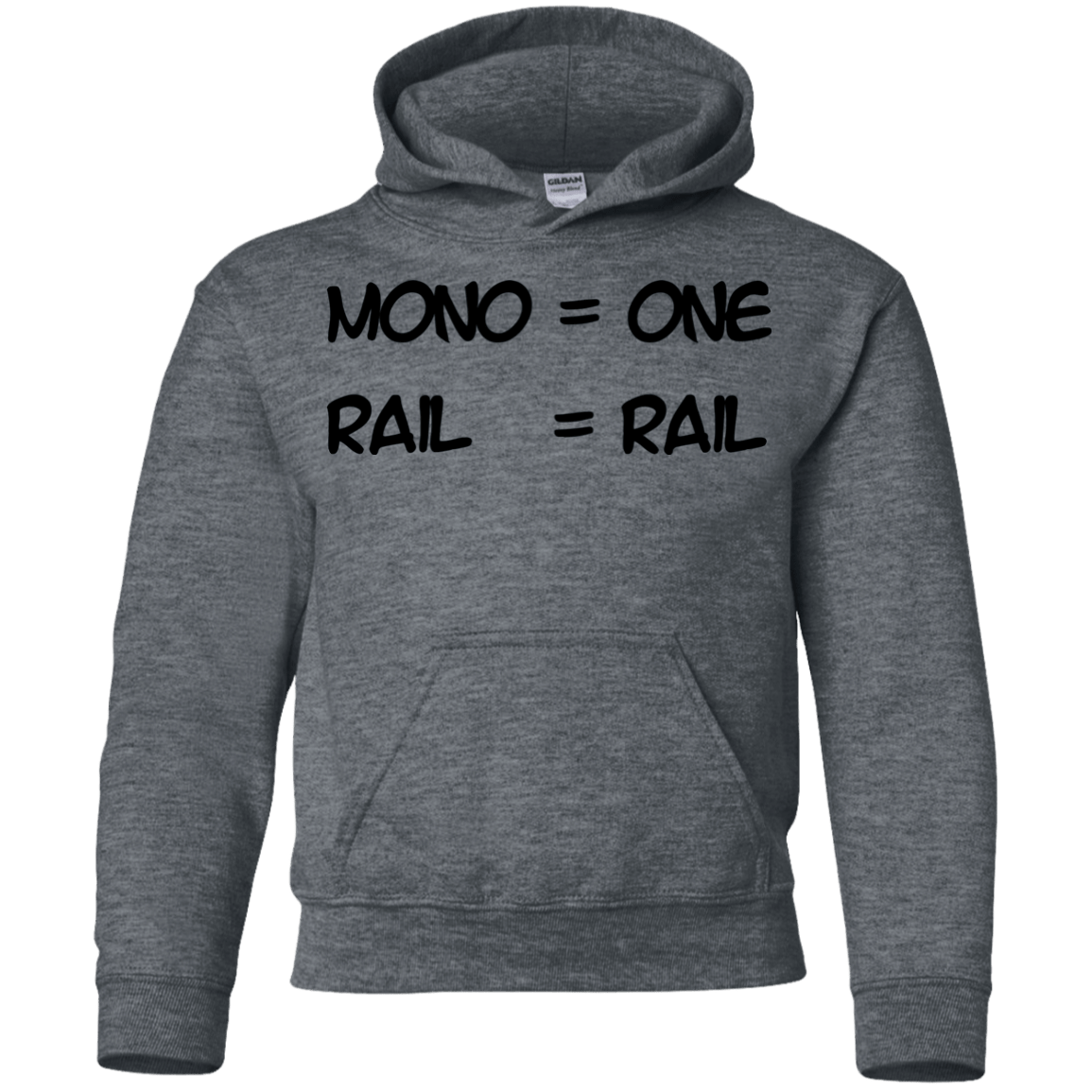 Sweatshirts Dark Heather / YS Mono Youth Hoodie