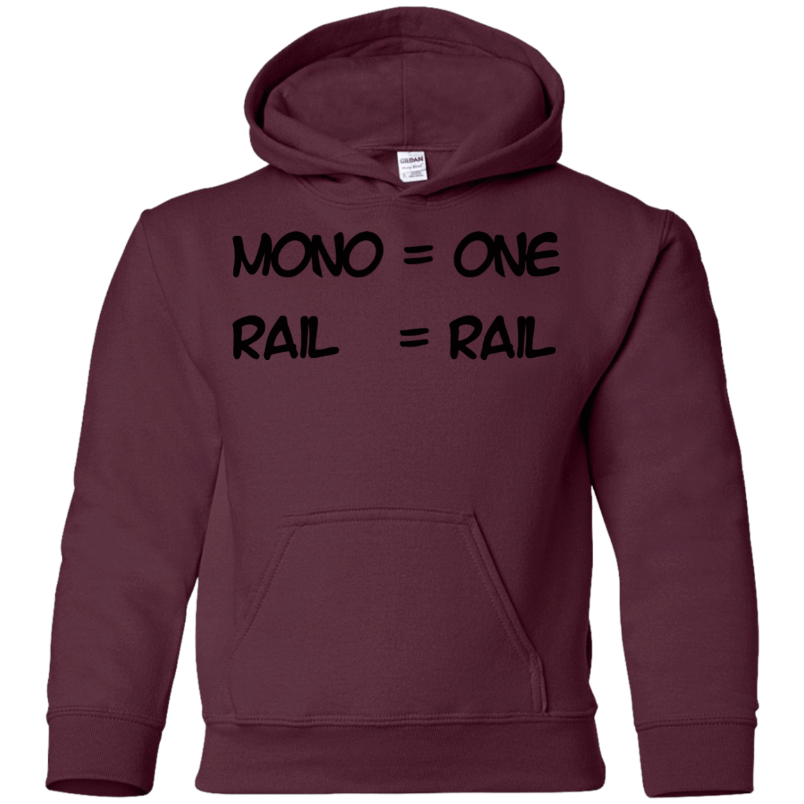 Sweatshirts Maroon / YS Mono Youth Hoodie