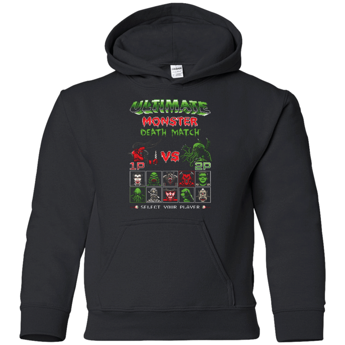 Sweatshirts Black / YS Monster Death Match Youth Hoodie