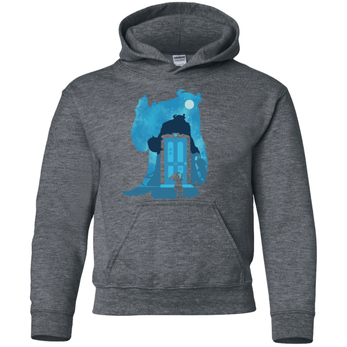 Sweatshirts Dark Heather / YS Monster Portrait Youth Hoodie