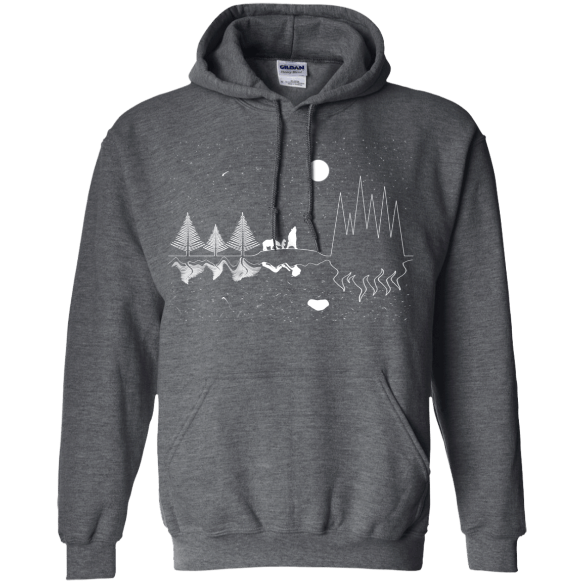Sweatshirts Dark Heather / S Moonlit Travels Pullover Hoodie