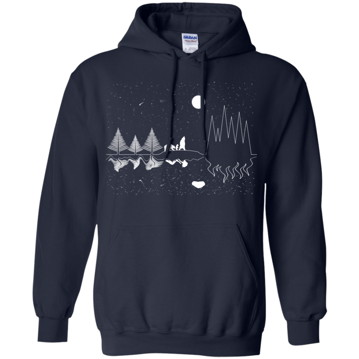 Sweatshirts Navy / S Moonlit Travels Pullover Hoodie