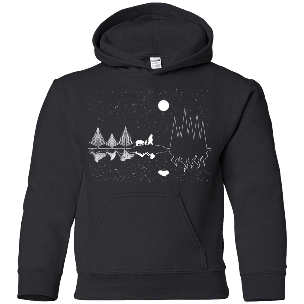 Sweatshirts Black / YS Moonlit Travels Youth Hoodie