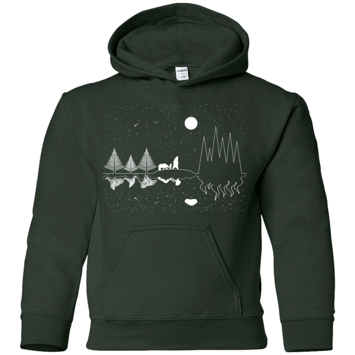 Sweatshirts Forest Green / YS Moonlit Travels Youth Hoodie