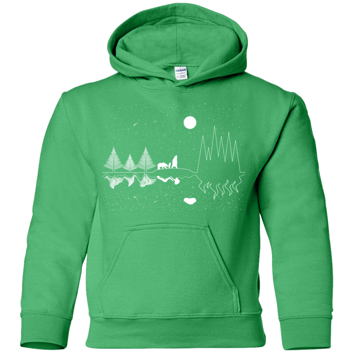 Sweatshirts Irish Green / YS Moonlit Travels Youth Hoodie