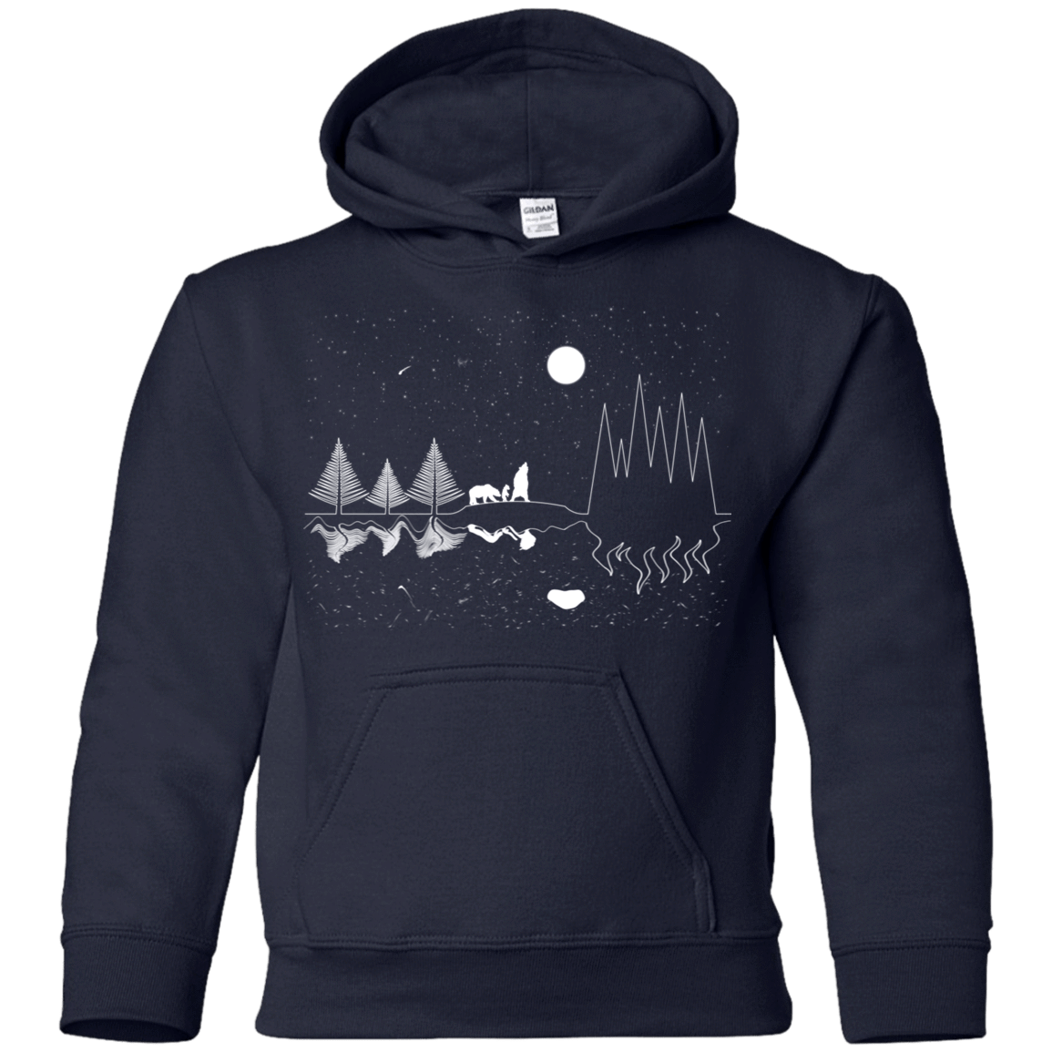 Sweatshirts Navy / YS Moonlit Travels Youth Hoodie