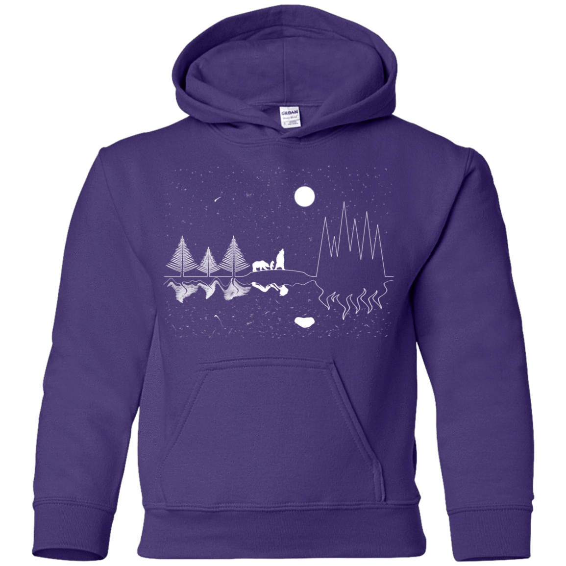 Sweatshirts Purple / YS Moonlit Travels Youth Hoodie