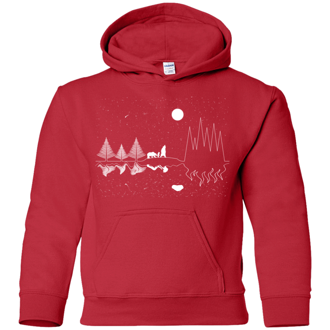 Sweatshirts Red / YS Moonlit Travels Youth Hoodie