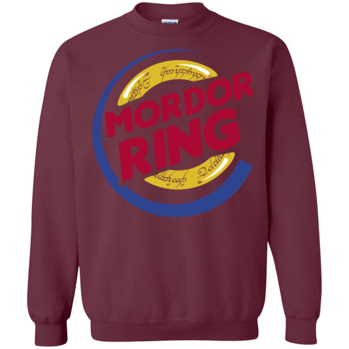 Sweatshirts Maroon / Small Mordor Ring Crewneck Sweatshirt