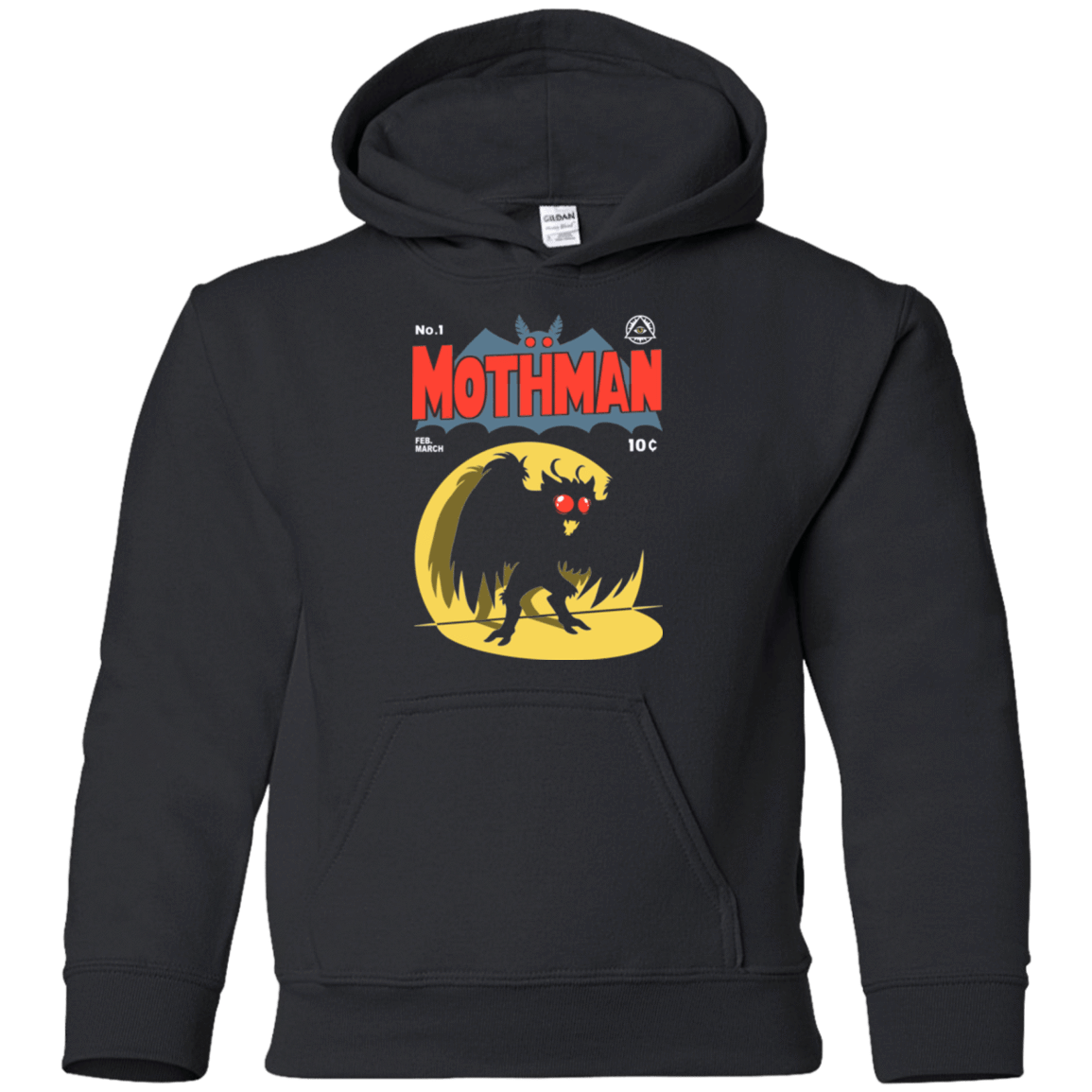 Sweatshirts Black / YS Mothman Youth Hoodie