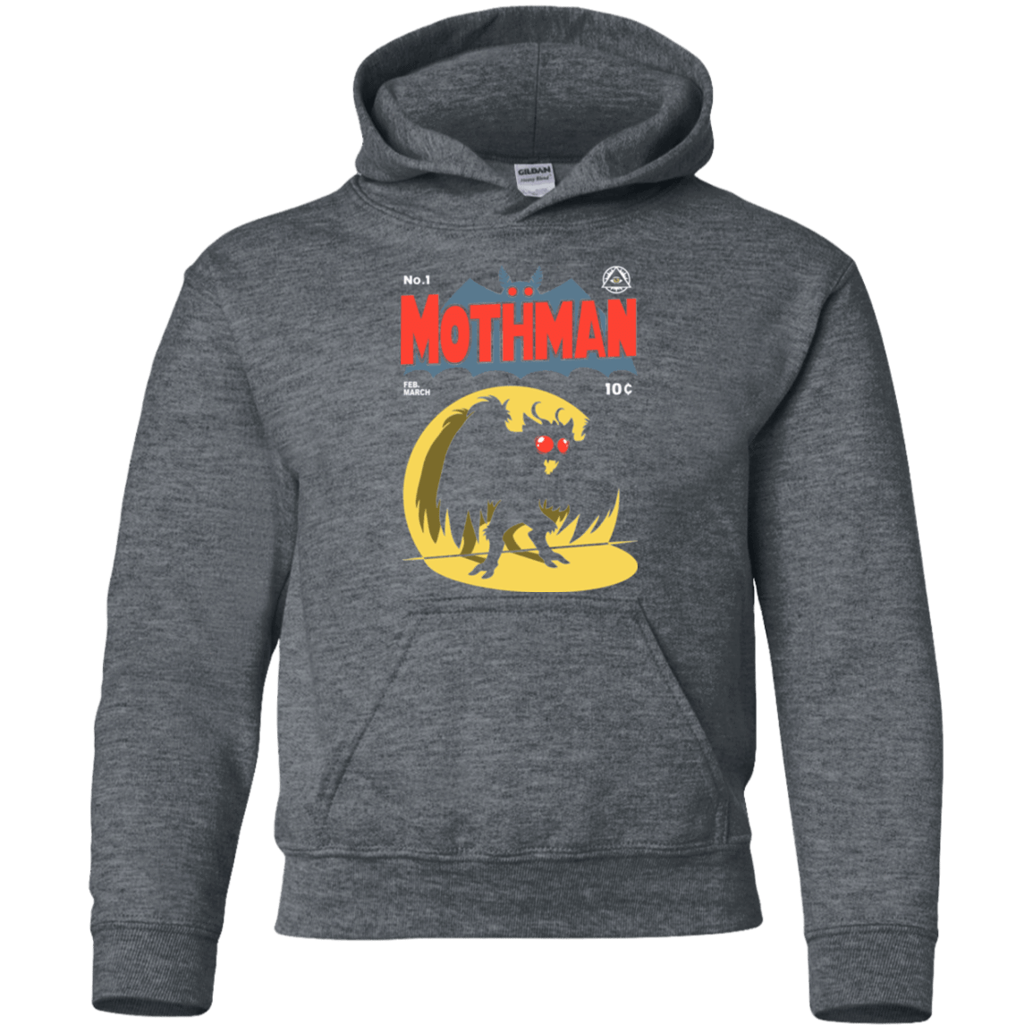 Sweatshirts Dark Heather / YS Mothman Youth Hoodie