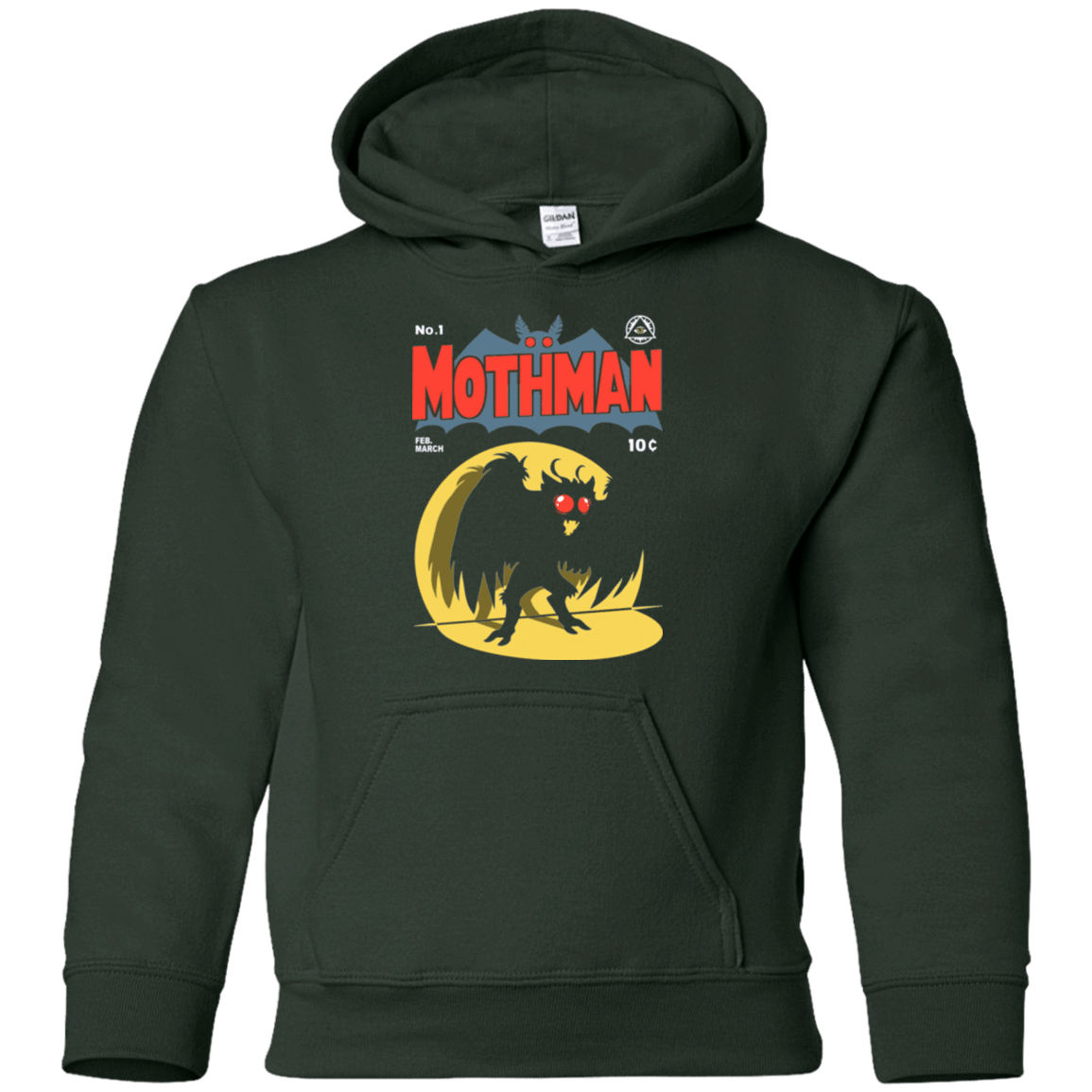 Sweatshirts Forest Green / YS Mothman Youth Hoodie