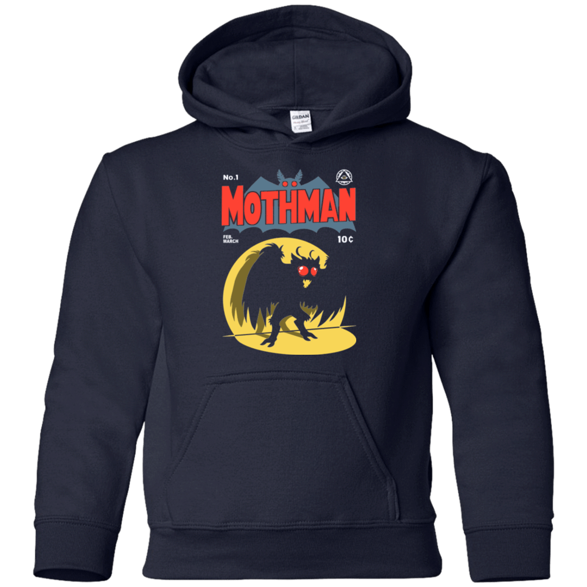 Sweatshirts Navy / YS Mothman Youth Hoodie