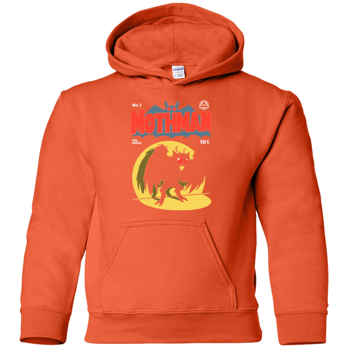 Sweatshirts Orange / YS Mothman Youth Hoodie
