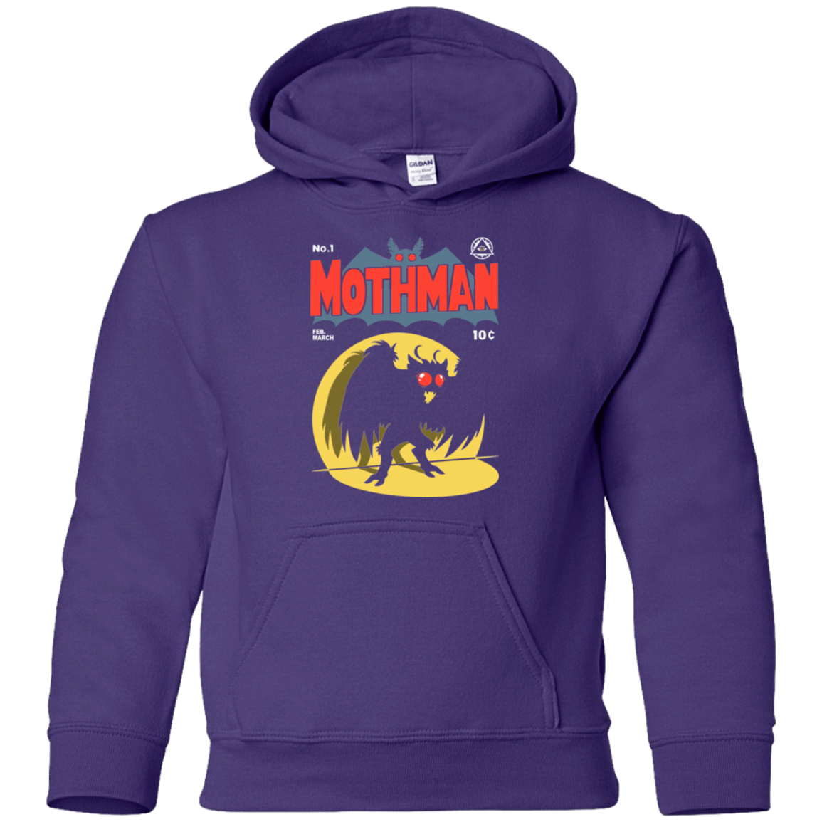 Sweatshirts Purple / YS Mothman Youth Hoodie