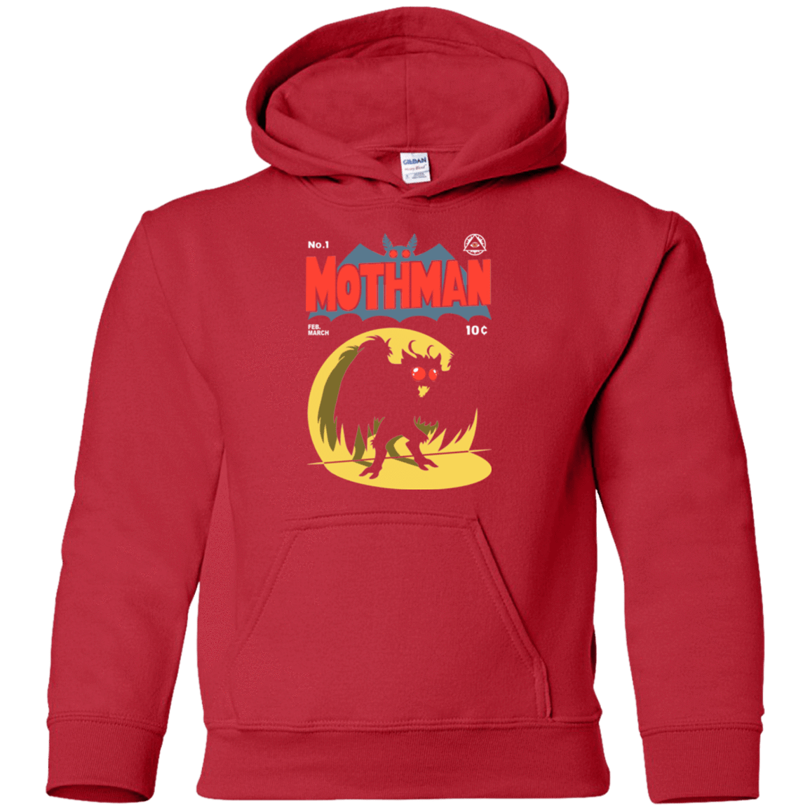 Sweatshirts Red / YS Mothman Youth Hoodie