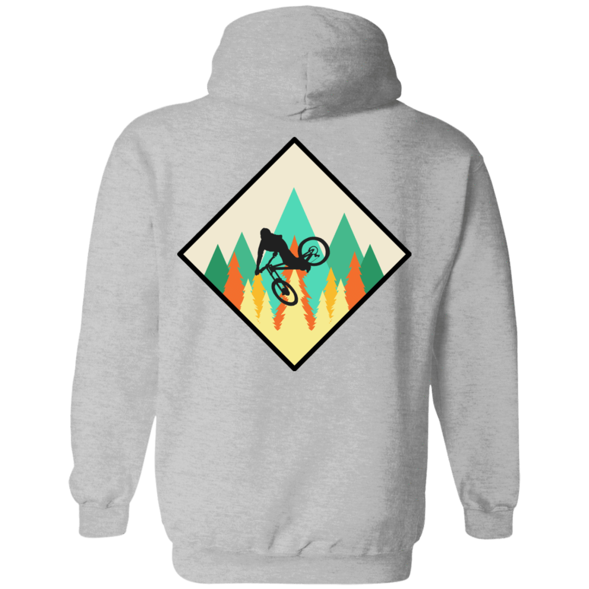 Sweatshirts Sport Grey / S Mountain Biking is Life Back Print Pullover Hoodie