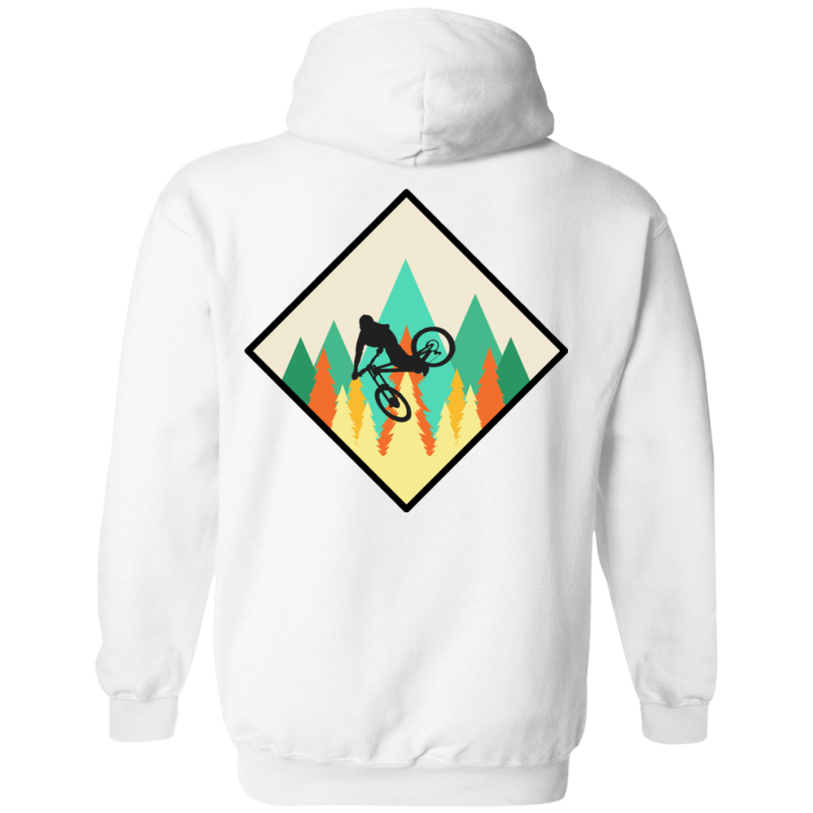 Sweatshirts White / S Mountain Biking is Life Back Print Pullover Hoodie