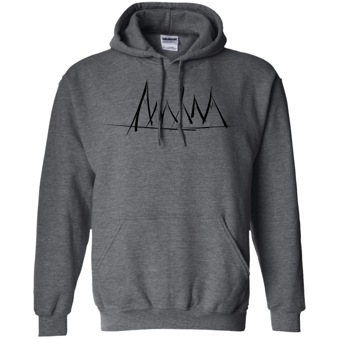 Sweatshirts Dark Heather / S Mountain Brush Strokes Pullover Hoodie