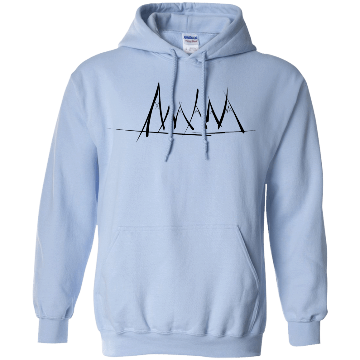 Sweatshirts Light Blue / S Mountain Brush Strokes Pullover Hoodie