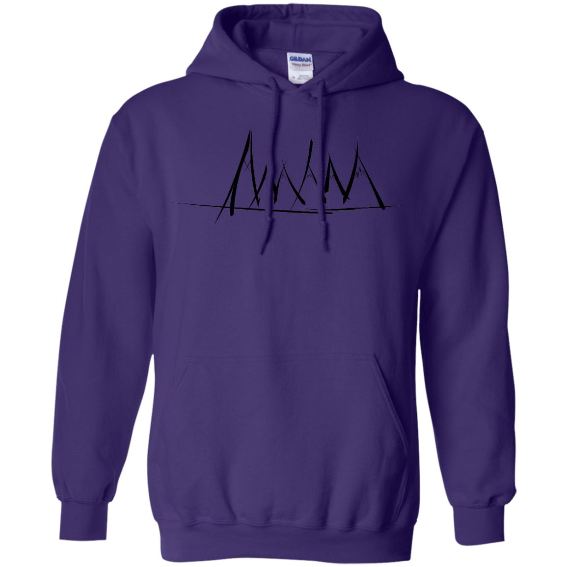 Sweatshirts Purple / S Mountain Brush Strokes Pullover Hoodie