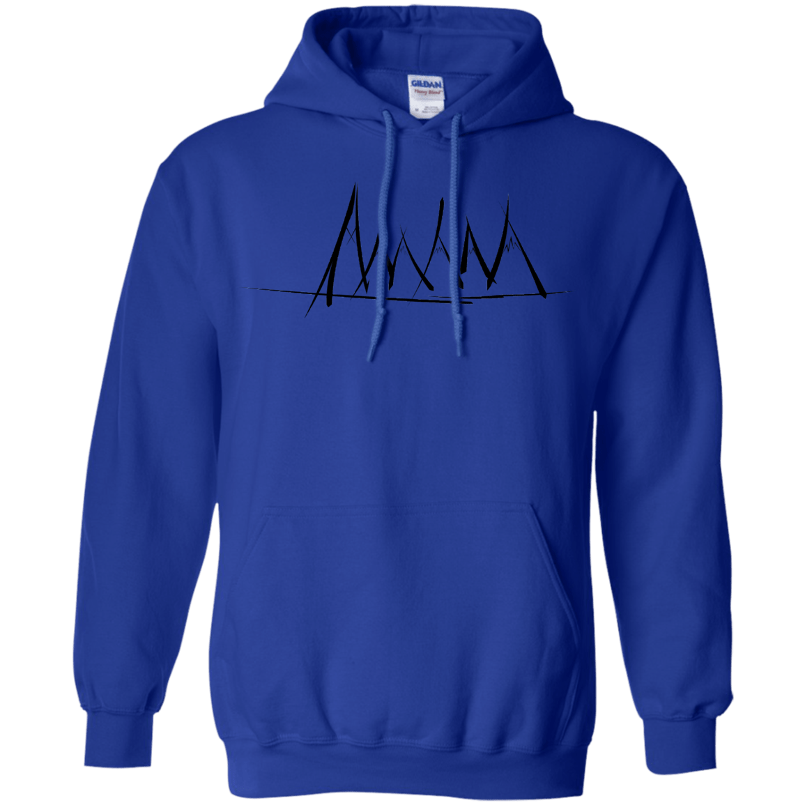 Sweatshirts Royal / S Mountain Brush Strokes Pullover Hoodie