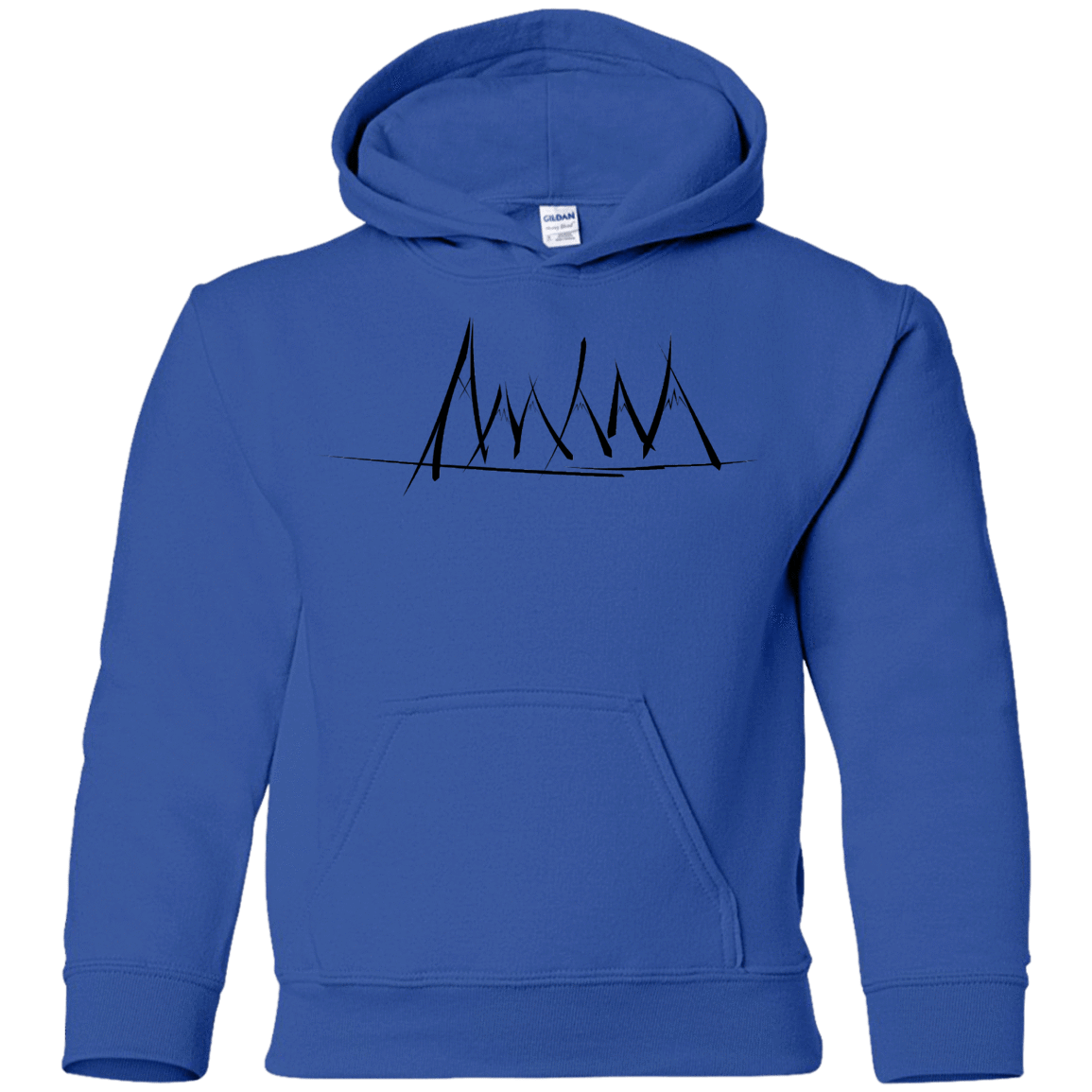 Sweatshirts Royal / YS Mountain Brush Strokes Youth Hoodie