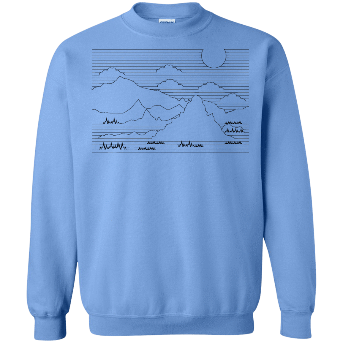 Sweatshirts Carolina Blue / S Mountain Line Art Crewneck Sweatshirt