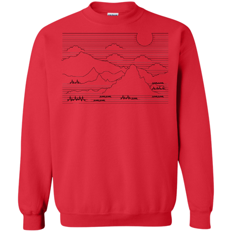 Sweatshirts Red / S Mountain Line Art Crewneck Sweatshirt