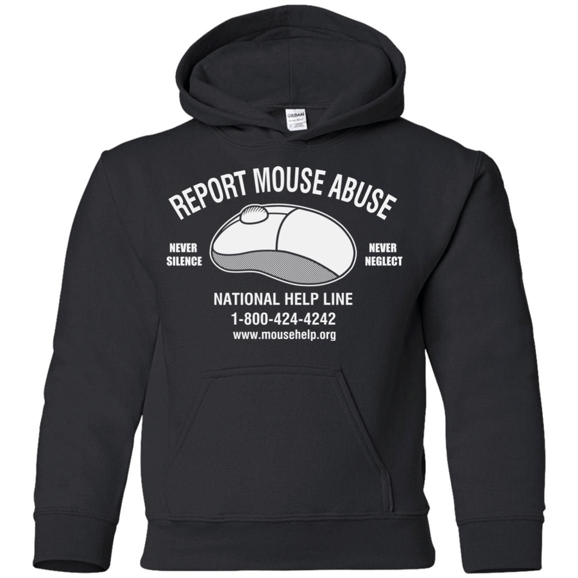 Sweatshirts Black / YS Mouse Abuse Youth Hoodie
