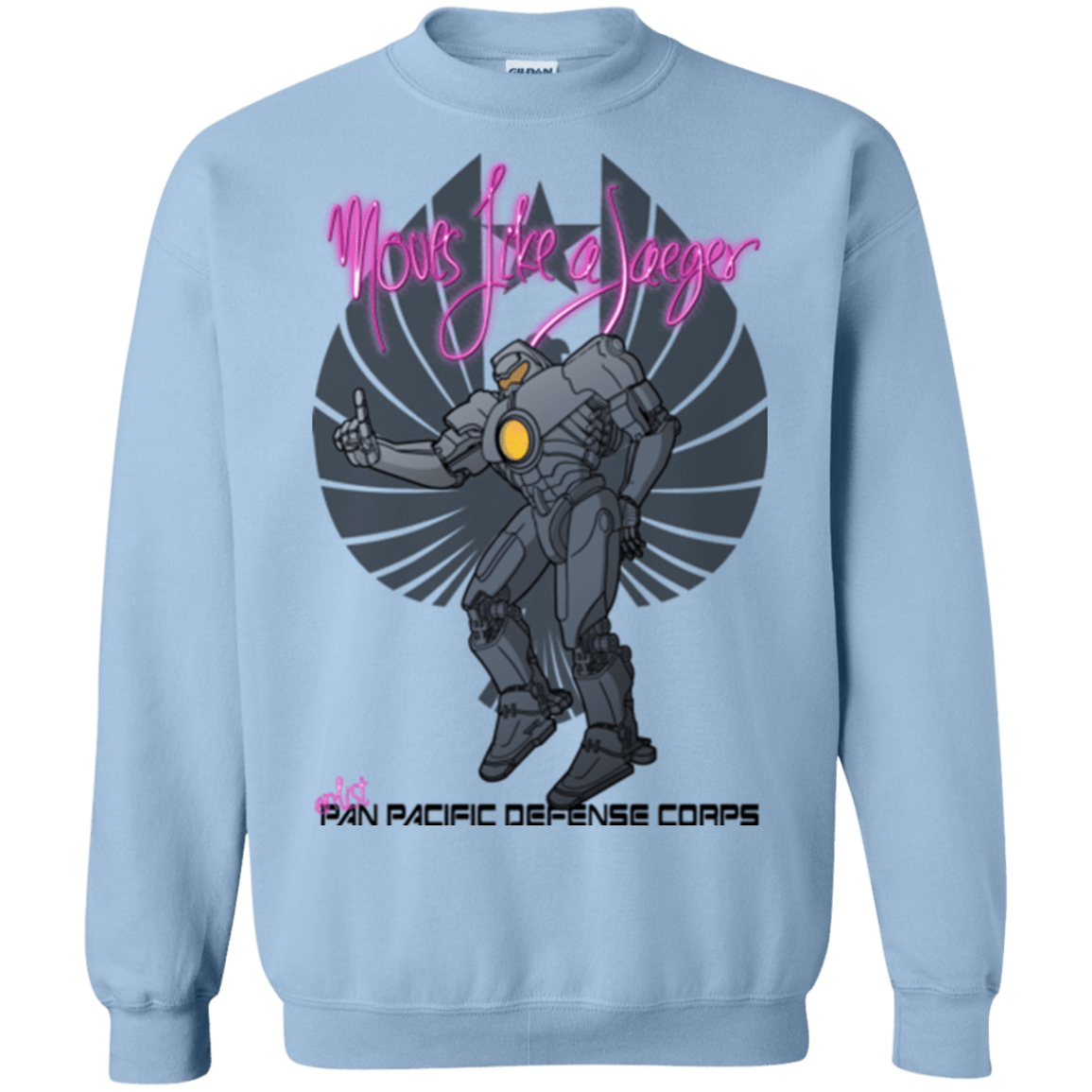 Sweatshirts Light Blue / Small Moves Like A Jaegger Crewneck Sweatshirt