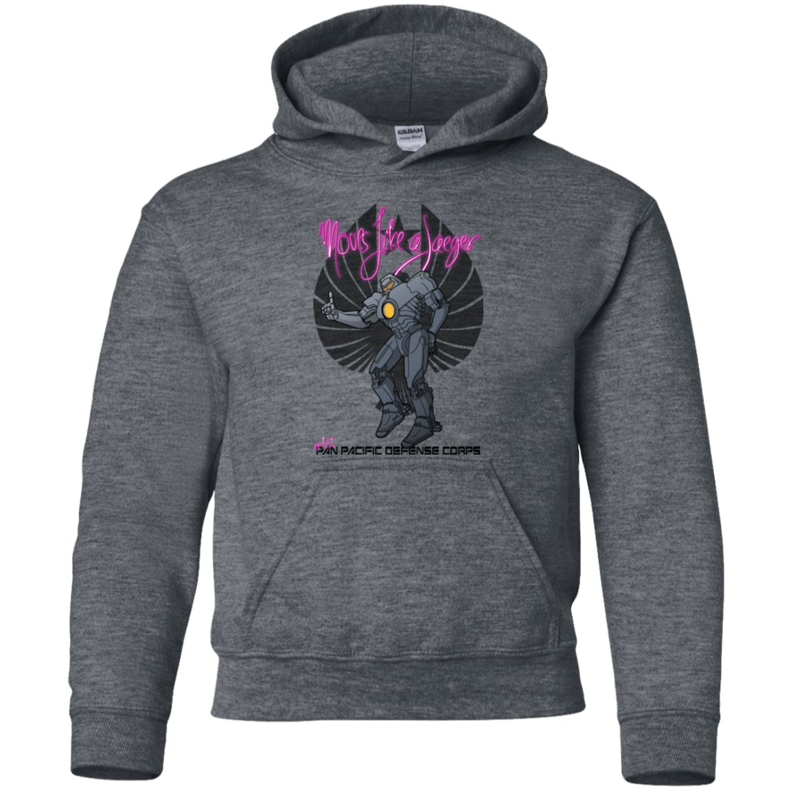 Sweatshirts Dark Heather / YS Moves Like A Jaegger Youth Hoodie