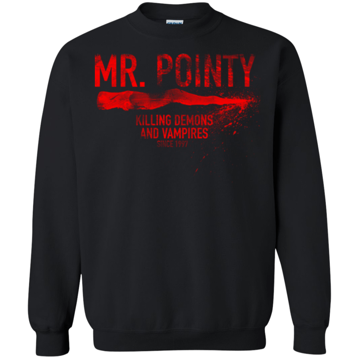 Sweatshirts Black / Small Mr Pointy Crewneck Sweatshirt