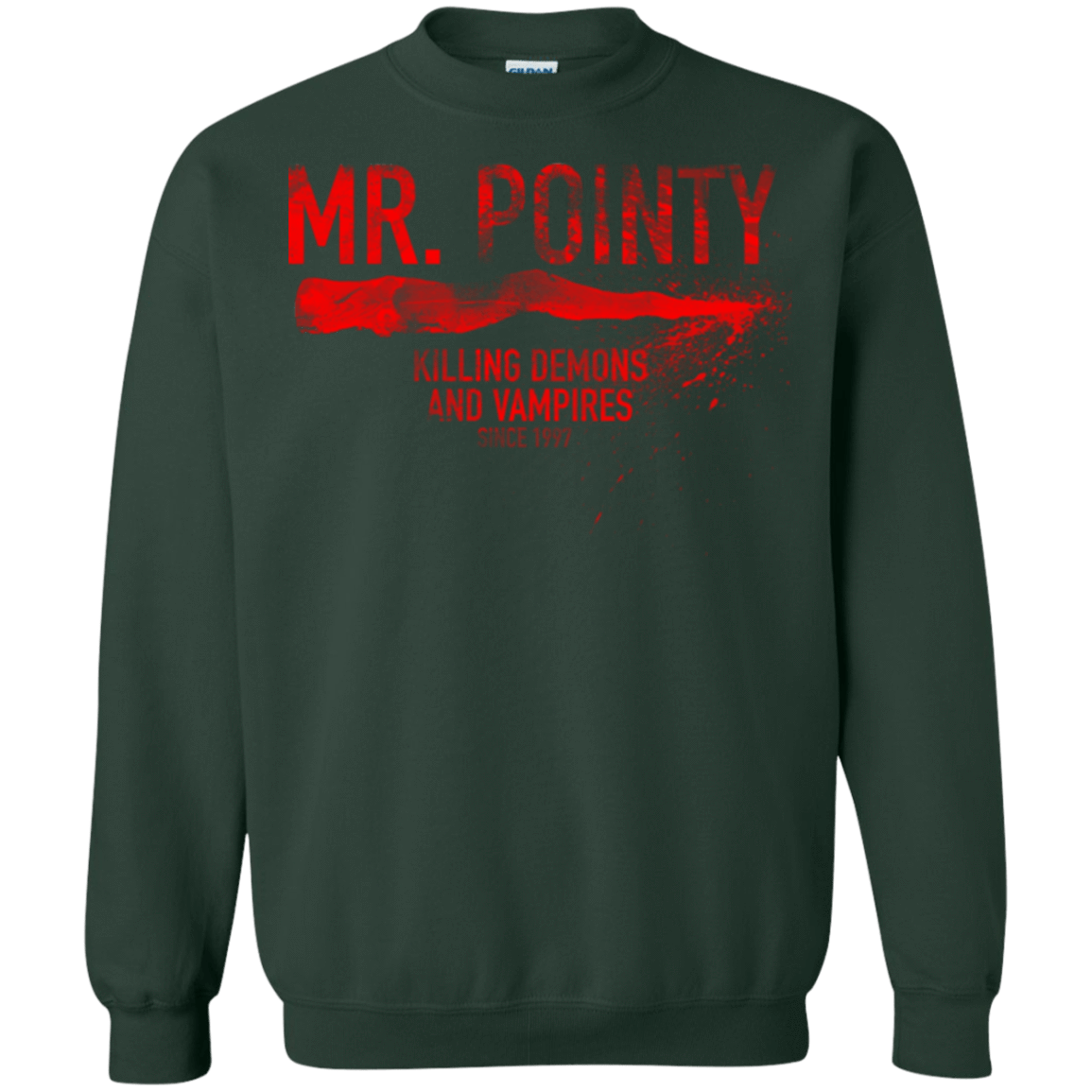 Sweatshirts Forest Green / Small Mr Pointy Crewneck Sweatshirt