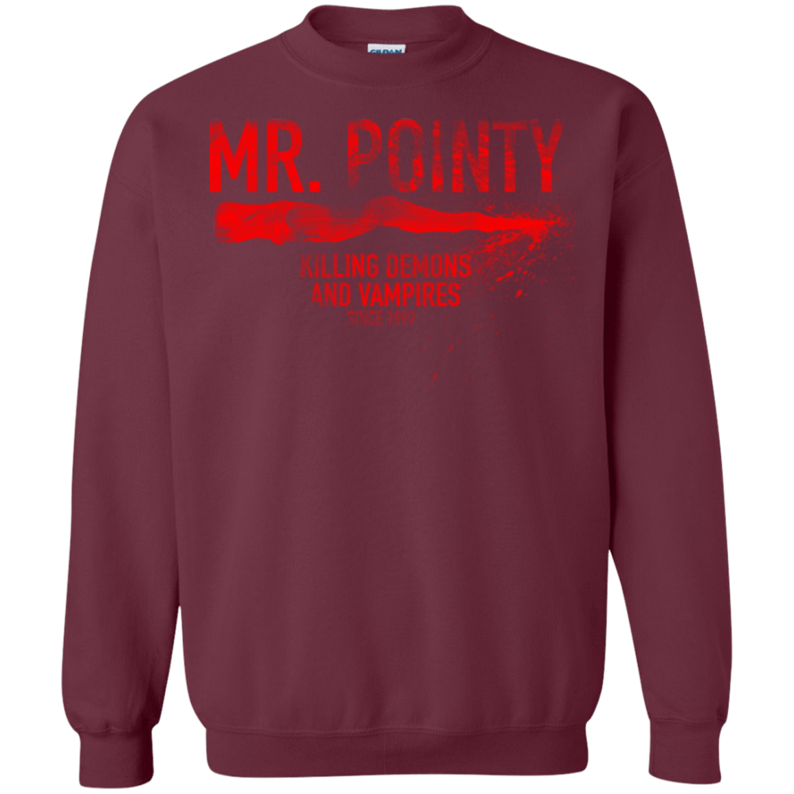 Sweatshirts Maroon / Small Mr Pointy Crewneck Sweatshirt