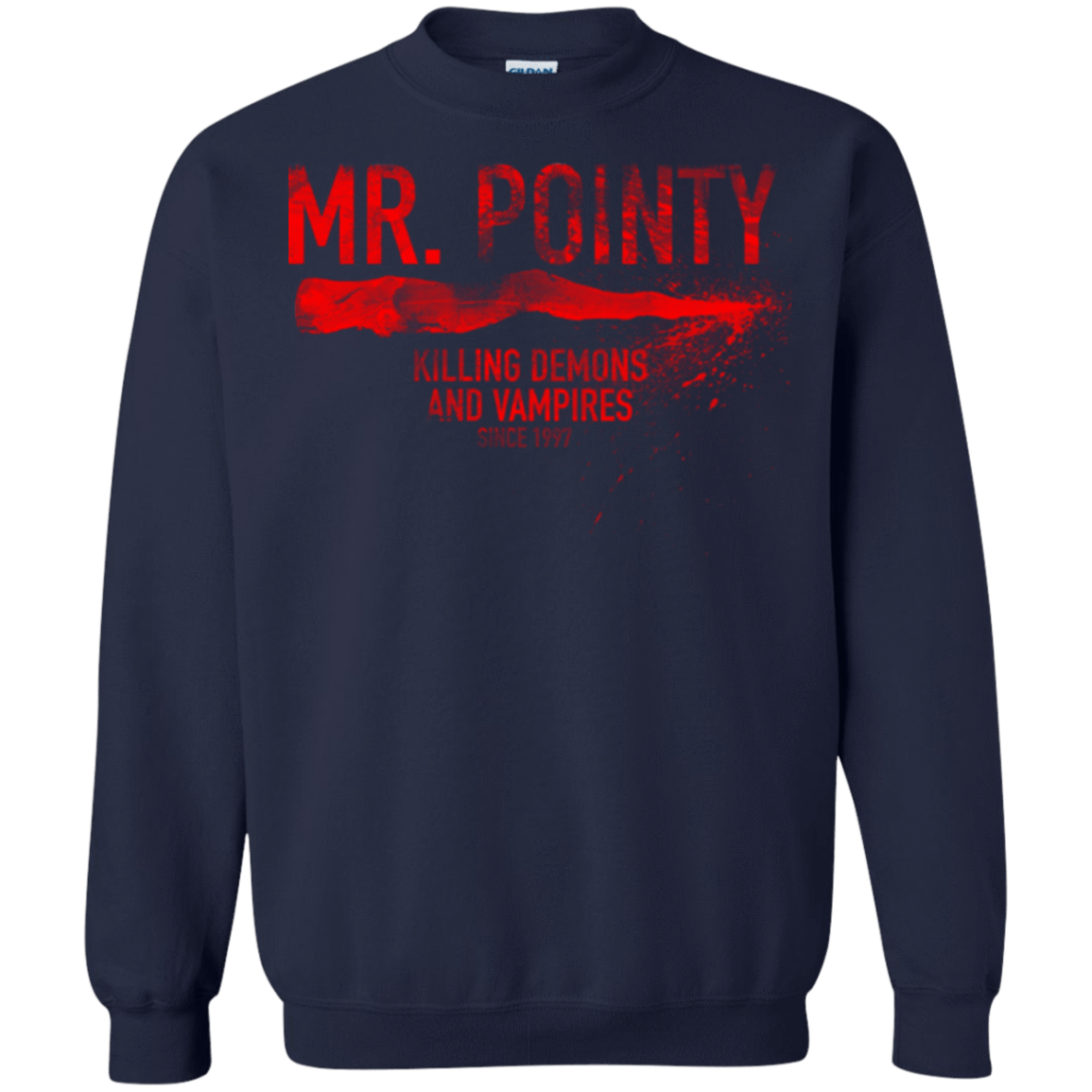 Sweatshirts Navy / Small Mr Pointy Crewneck Sweatshirt