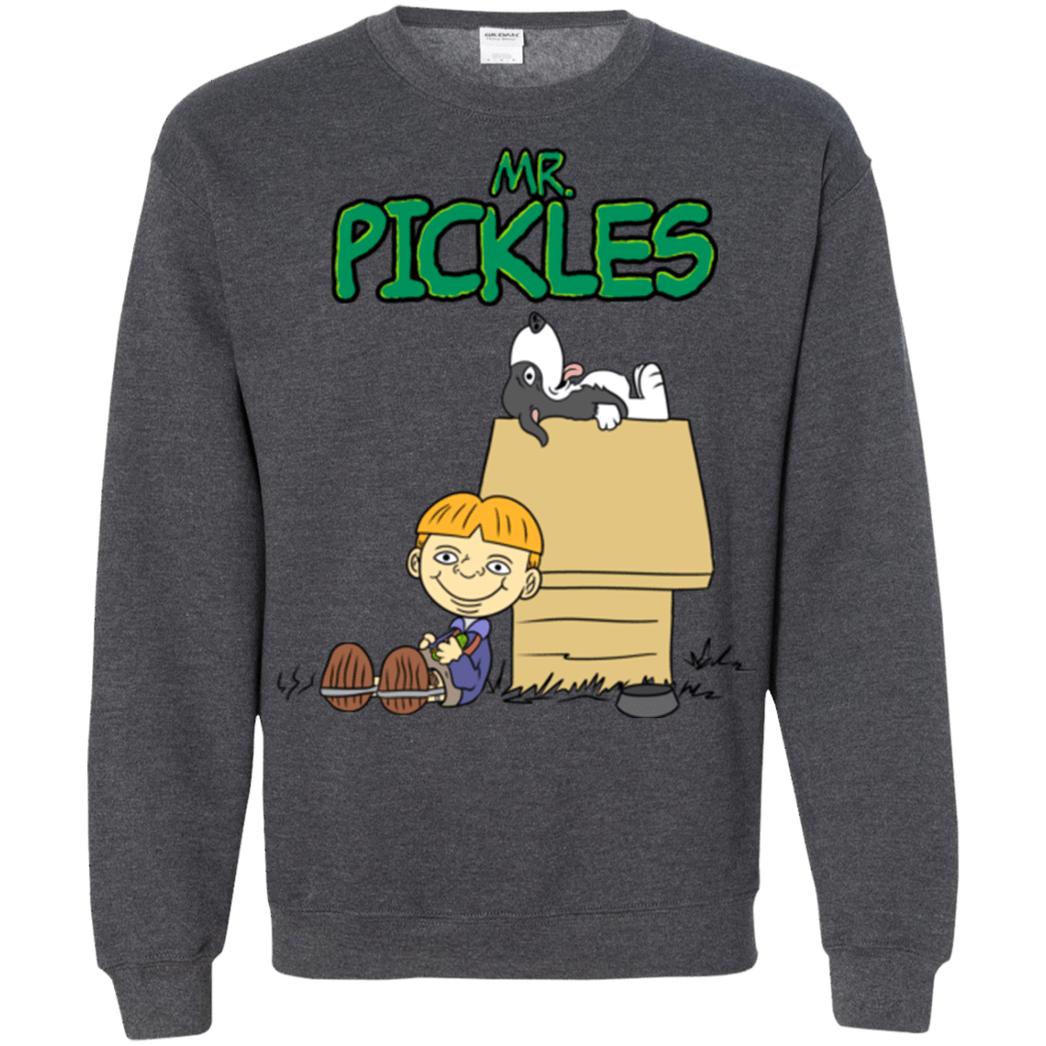 Sweatshirts Dark Heather / S Mr Snopkles Crewneck Sweatshirt