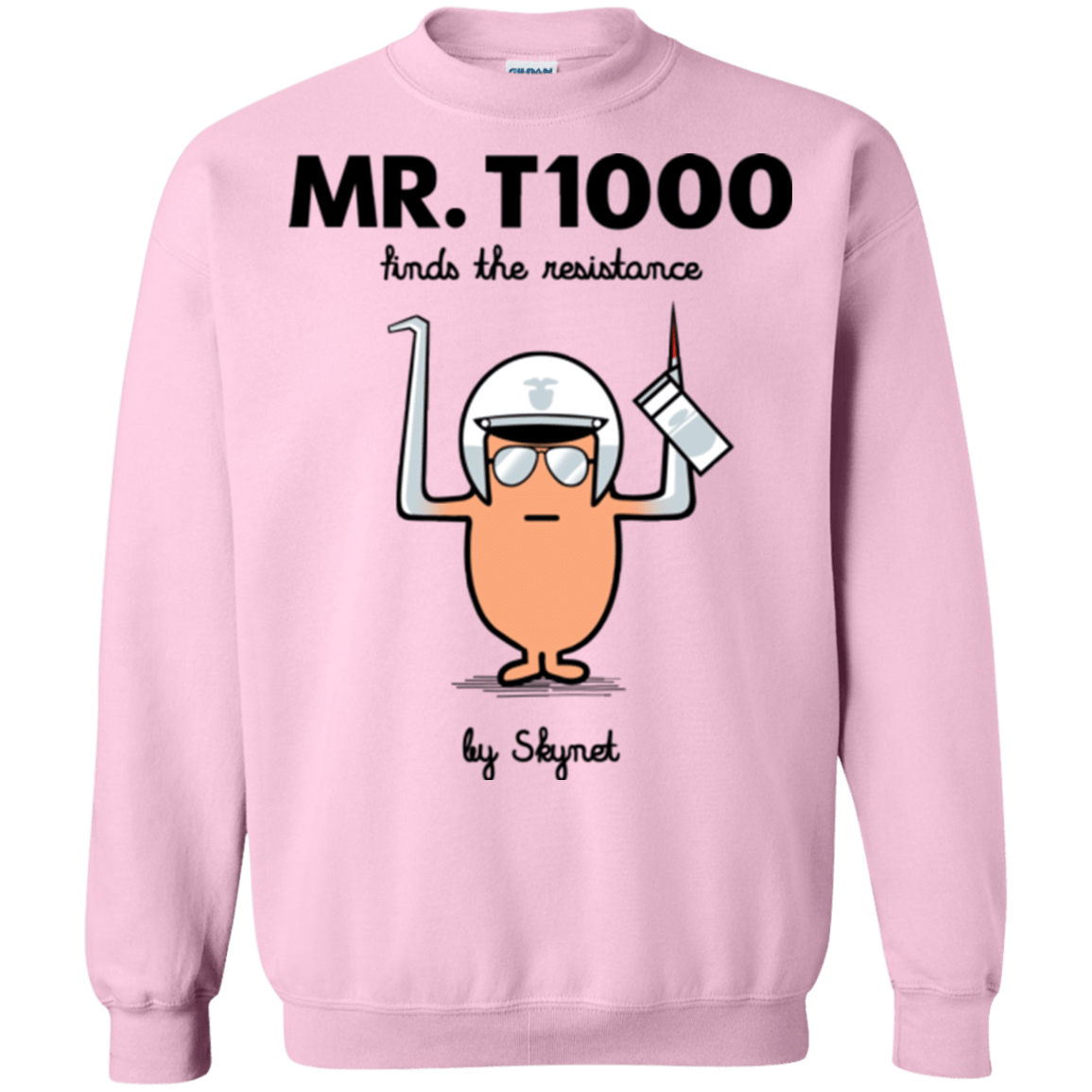 Sweatshirts Light Pink / Small Mr T1000 Crewneck Sweatshirt