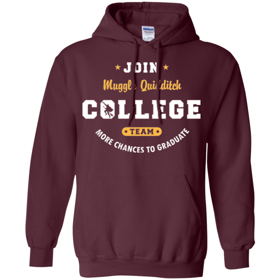 Sweatshirts Maroon / Small Muggle Quidditch Pullover Hoodie