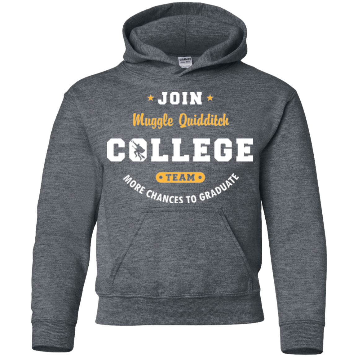 Sweatshirts Dark Heather / YS Muggle Quidditch Youth Hoodie