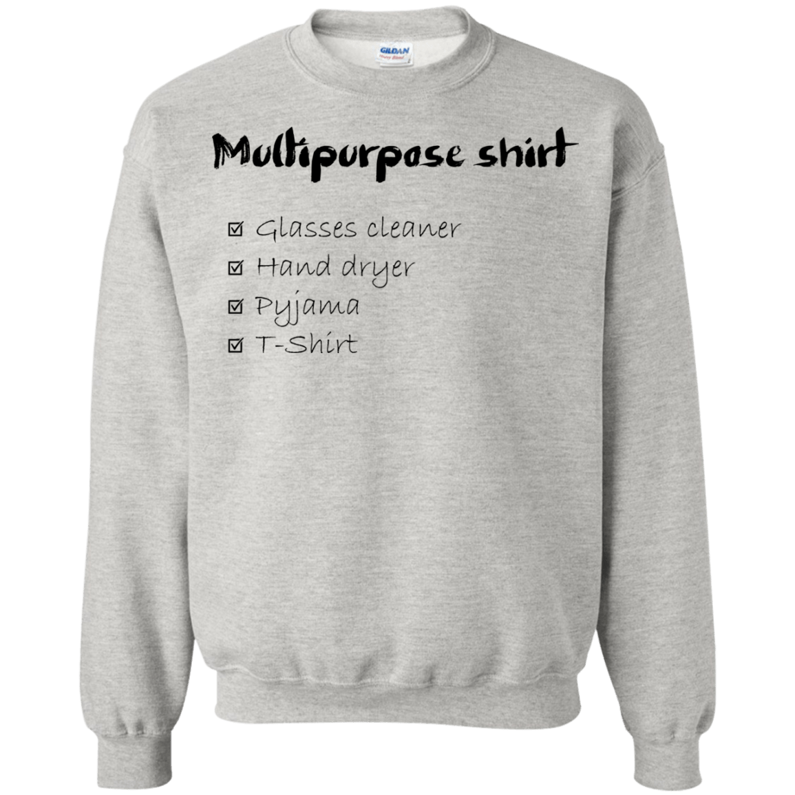 Sweatshirts Ash / Small Multipurpose Shirt Crewneck Sweatshirt