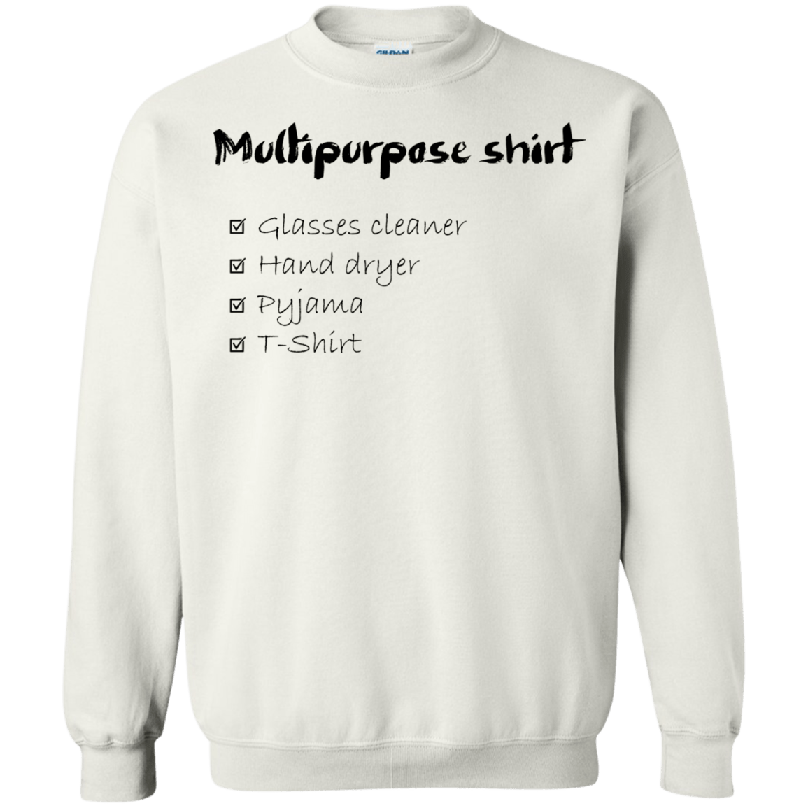 Sweatshirts White / Small Multipurpose Shirt Crewneck Sweatshirt