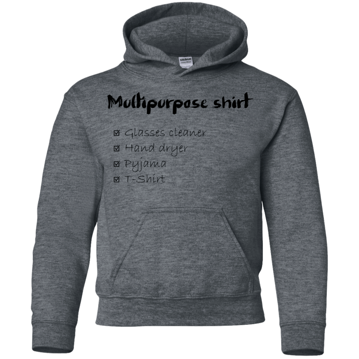 Sweatshirts Dark Heather / YS Multipurpose Shirt Youth Hoodie