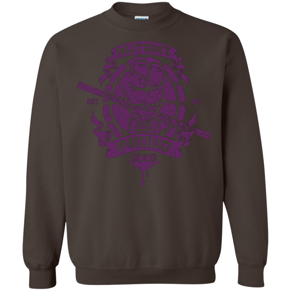 Sweatshirts Dark Chocolate / Small Mutant and Proud Donny Crewneck Sweatshirt