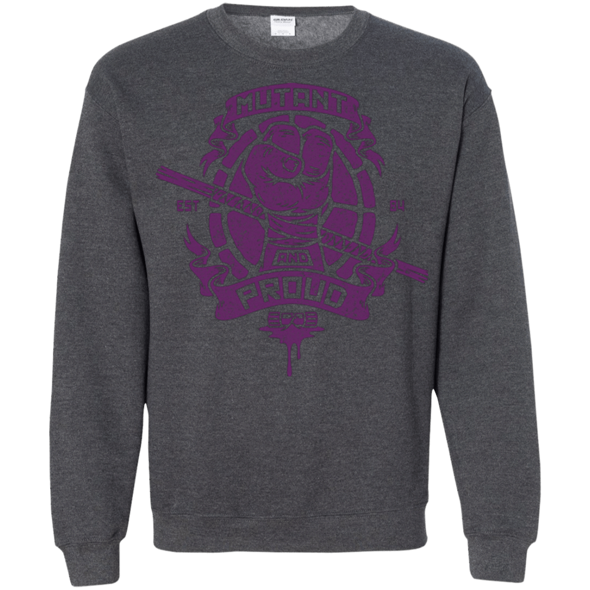 Sweatshirts Dark Heather / Small Mutant and Proud Donny Crewneck Sweatshirt