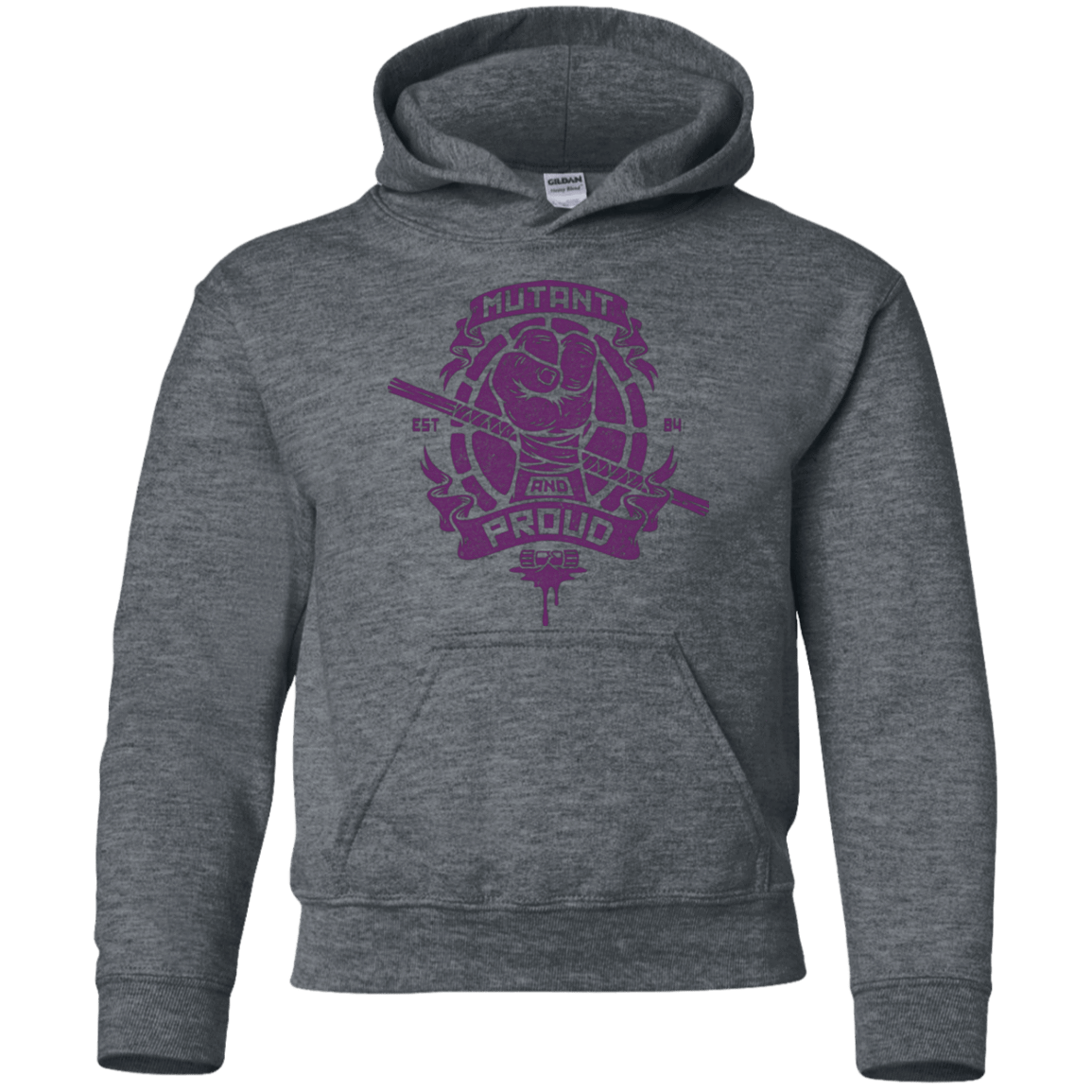 Sweatshirts Dark Heather / YS Mutant and Proud Donny Youth Hoodie